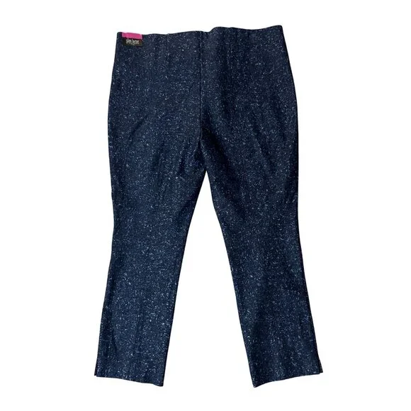 Slim Factor by Investments Plus Womens Ankle Pants 3X NEW Pull-On Blues - Picture 2 of 16